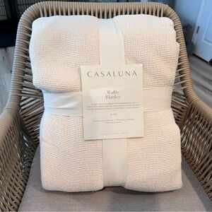 Casaluna - King Micro Waffle Bed Blanket - Natural